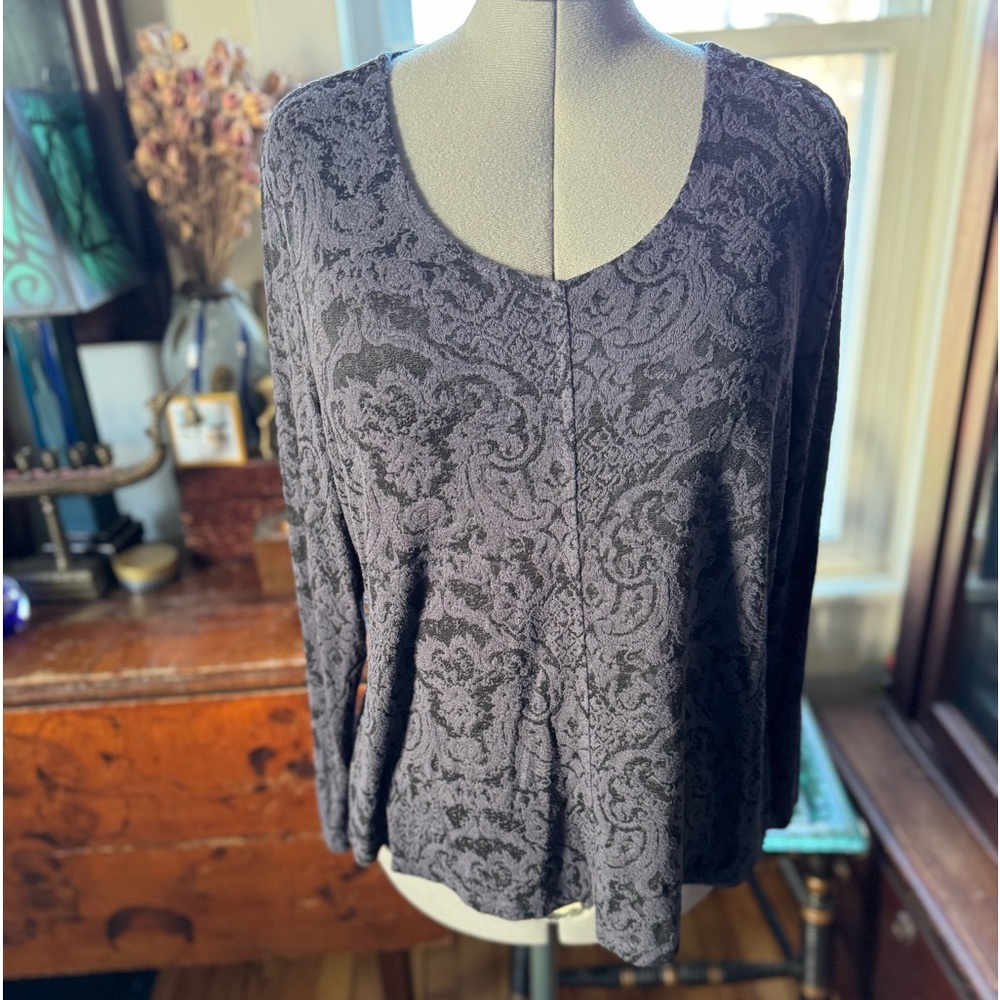 Habitat Navy Size XL Long Sleeve V Neck Tunic Top See Photos Inside Pilling
